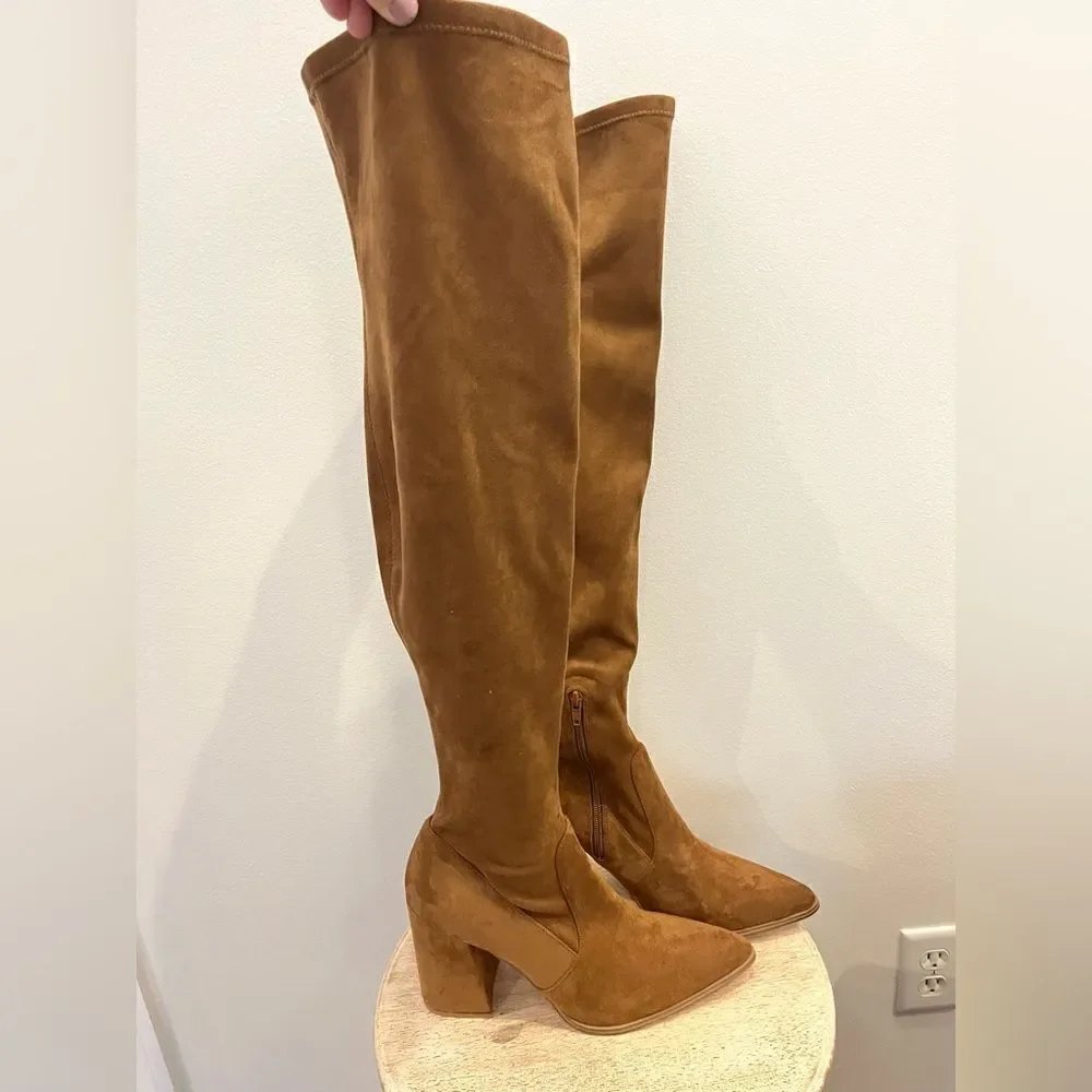 Steve Madden Tava Boots,‎ Cognac Brown Size 10